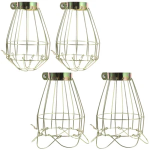 4 Pcs Hanging Lamp Cover Shade Retro Cage Lantern Metal Bulb - Picture 1 of 12
