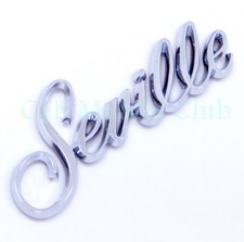 80-91 Cadillac Seville Script Emblem Nameplate Badge Rear Trunk Door Fender Logo (Fits: Cadillac Seville)