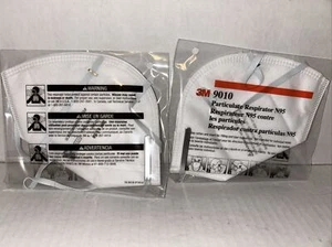 2 PIECE: 3M 9010 N95 Respirator Face Mask Cover NIOSH Approved CDC Level FFP2 - Picture 1 of 3