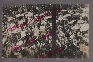 Vandalia ILLINOIS RPPC 1909 TEMPERANCE PARADE Anti-Alcohol PROHIBITION Kids SIGN - Picture 1 of 5