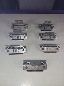 Vintage Metal Gym  Locker Number Plates w/Latch Plate--Steampunk - Picture 1 of 6