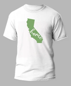 California Home State White 50/50 T-Shirt - Sizes S-XL - Picture 1 of 1