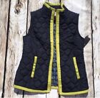 Crown & Ivy Quilted Puffer Vest Navy Blue Xs Petite
