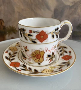 ROYAL CROWN DERBY Asian Rose DEMITASSE CUP & SAUCER Vintage - Picture 1 of 20