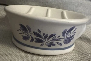 Pfaltzgraff Yorktowne Blue Flowers Soap Sponge Dish USA Rare Vintage NWT - Picture 1 of 9