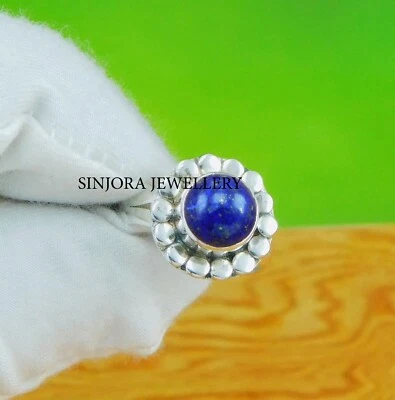 Lapis Lazuli Gemstone 925 sterling silver handmade Gift Ring US size 5 to 13 - Image 1 of 4