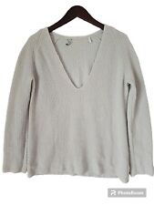 Helmut Lang Wool Cashmere Blend Scoop Neck Relaxed Fit Pullover Sweater Size XS