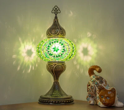 Lámparas de mesa de mosaico turco, lámpara de mesa boho, lámpara de escritorio Foto 1 de 2