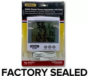 Jumbo Misuratore/Monitor Digitale Temperatura Umidità Igrometro +Orologio STRUMENTI GENERALI - Foto 1 di 6