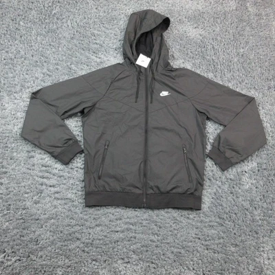 Chaqueta cortavientos Nike para hombre pequeña negra cortavientos con capucha cremallera completa nueva con etiquetas Foto 1 de 4