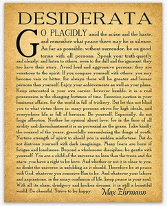 Desiderata Poem Desiderata Print Desiderata Poster Poetry Wall Art Graduation... - Picture 1 of 5