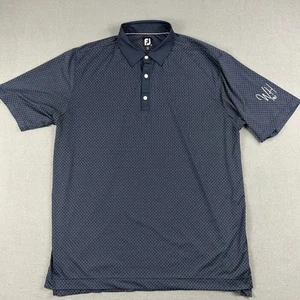 Camisa Polo Footjoy Para Hombres XXL Azul Golf Rendimiento Manga Logo Geométrica - Imagen 1 de 8