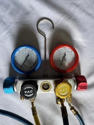 Комплект тестеров манометров коллектора кондиционера - R134a/R410a - кондиционер и холодильное оборудование - Изображение 1 из 4