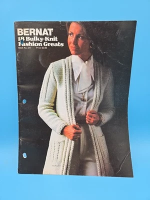 Bernat 1980 Bulky Knit Fashion Greats Sweater 18 Patterns to Knit Crochet - Image 1 of 4