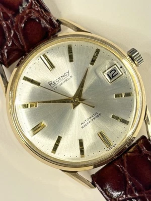 Reloj de Vestir REGENCY Vintage Años 70’s Hombre Automático Fecha Dorado Foto 1 de 4