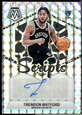 Trendon Watford Card 2023-24 Panini Mosaic Scripts Autograph #3  - Image 1 of 2