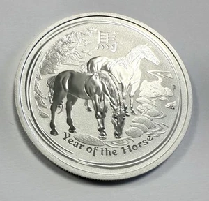 2014 Australia Lunar Year of the Horse 1/2 oz Silver coin - Picture 1 of 2