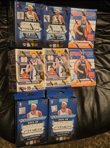 Lotto scatole 2024-25 Basketball Prizm, NBA Hoops, Donruss Blaster & Hanger! Lotto 8 scatole - Foto 1 di 4