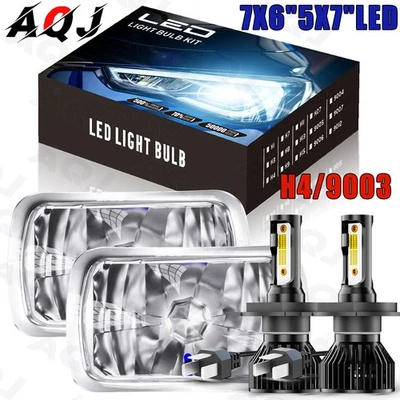 Pair 5X7" 7x6"Led Headlights Hi-Lo Beam DOT For Oldsmobile Bravada 1991-1994 Foto 1 de 4