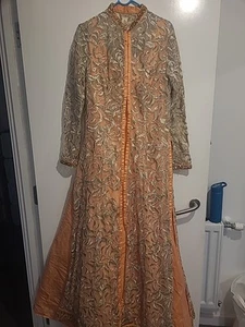 2 Piece Pink Gown With Sheer Overcoat - Picture 1 of 1