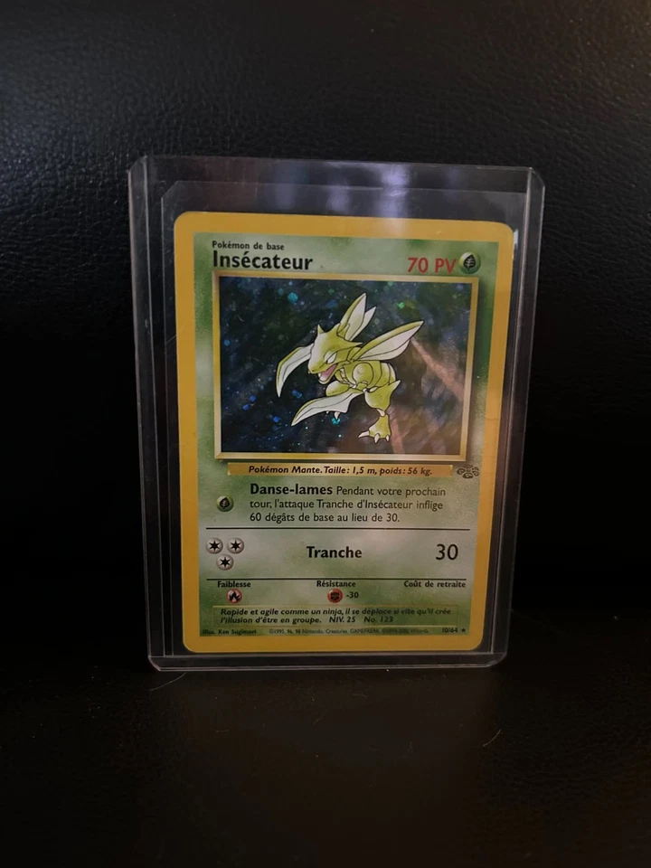Scyther - 10/64 - Holo Raro - Edición Ilimitada Pokémon Jungla Dañado, Francés Foto 1 de 1