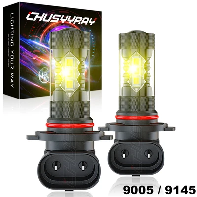 Pair 9145 9140 LED Fog Light Bulbs 4500K For Chrysler Voyager 2001-2003 - Image 1 of 4