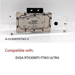 Granzon GPU Water Block uso per EVGA RTX3090Ti FTW3 ULTRA N-EV3090TIFTW3-X - Foto 1 di 8