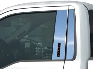 Polished Pillar Post Trim 4pc fits 23-25 Ford F-350 Super Duty Reg Cab w/Cutout - Picture 1 of 3