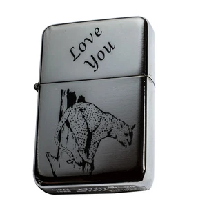Lighter - Love you Cheetah High Polish Chrome - Picture 1 of 1