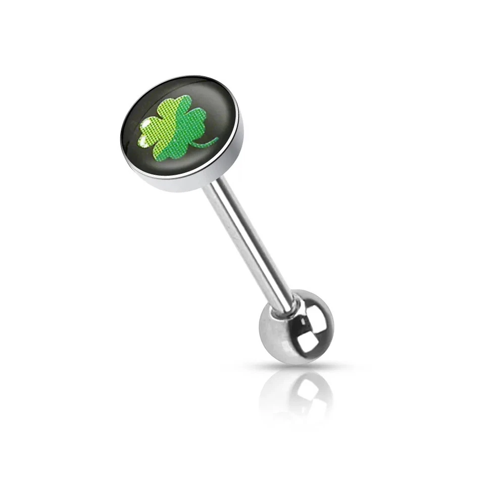 Piercing Lingua Quadrifoglio A Quattro Foglie - Immagine 1 di 1