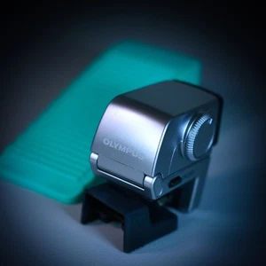 OLYMPUS Electronic Viewfinder VF-3 Silver boxed with Case used twice minty. - Picture 1 of 7