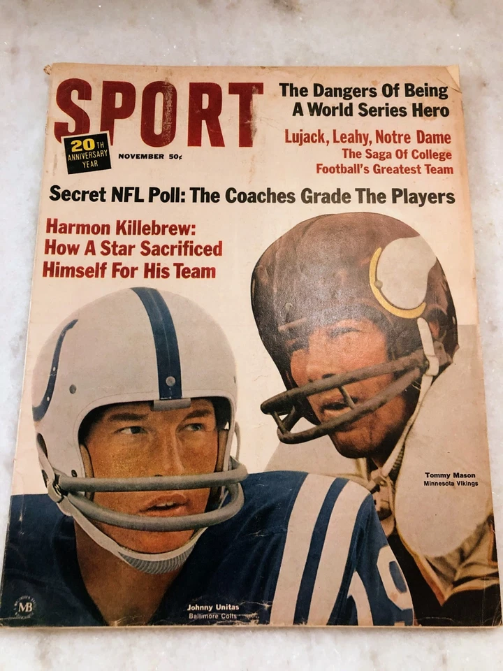 Revista SPORT - Noviembre 1965 - Johnny Unitas COLTS, Tommy Mason VIKINGS Foto 1 de 1