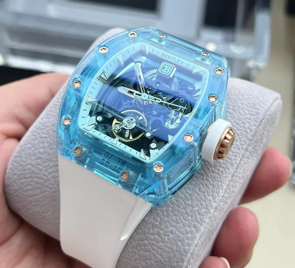 Reloj mecánico automático Bentley The Lumina BL-70-62 azul con caja de cristal Foto 1 de 4