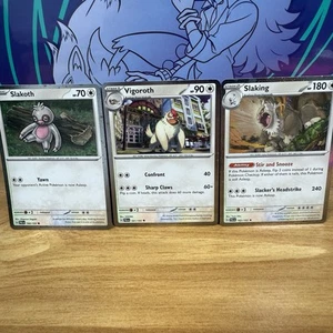 Pokemon Slakoth 160/193 Vigoroth 161/193 Slaking 162/193 Cosmo Holo Exclusive! - Picture 1 of 6