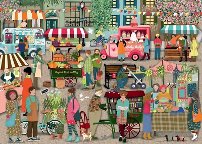 Rompecabezas Ravensburger Street Market 1000 piezas explorar vibrante vida de mercado Foto 1 de 4