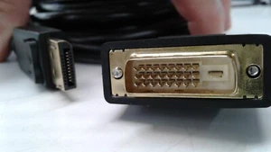 Nuevo puerto de pantalla de 3 pies DP macho a DVI D macho adaptador de cable de doble enlace - Imagen 1 de 3