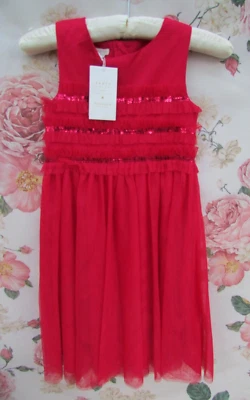 MONSOON BNWT RED Sequin Frilled Tulle Prom Party Occasion Dress 9-10 €55 - Image 1 of 4