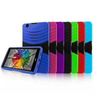 Tough Shockproof Hybrid Armor Combo Stand Impact Hard Case Cover For 7 " Tablet - Picture 1 of 15