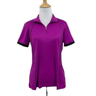 Camisa Polo Greg Norman Mujer M Mediana Berry Play Dry Manga Corta Rendimiento Foto 1 de 4