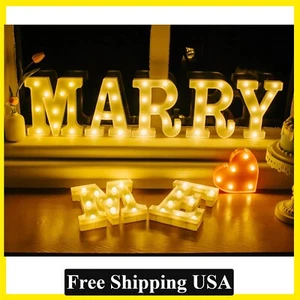 Light Up Letters Led Sign for Proposal Decorations Light Up Letters Sign 7PCS - Picture 1 of 8