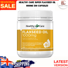 Healthy Care Super Flaxseed Oil 1000mg 200 Capsules-Free shipping-AU