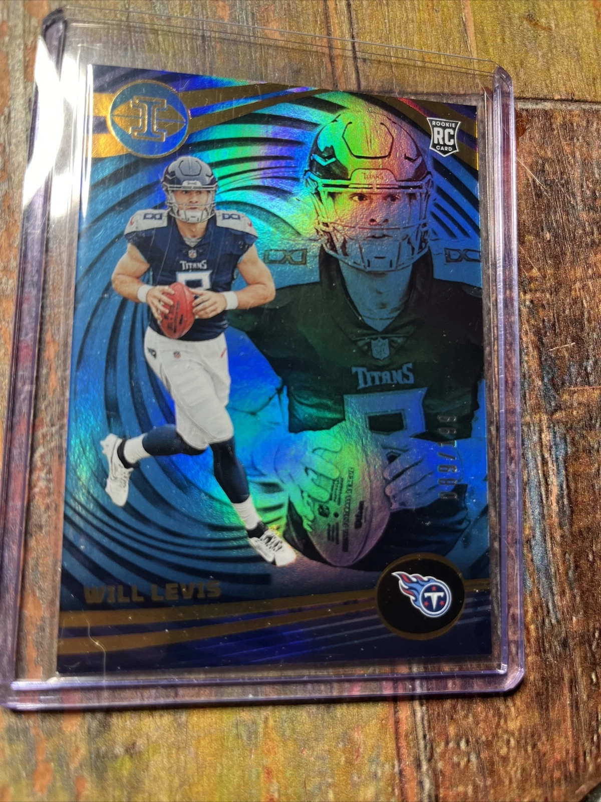 2023 Illusions Will Levis RC #95 light Blue Trophy Collection 089/199 titans