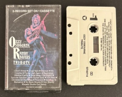 Ozzy Osbourne Randy Rhoads Tribute Cassette Tape Crazy Train Mr Crowley Paranoid - Image 1 of 4