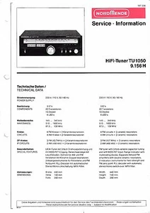 Service Manual Guide For Nordmende TU 1050 - Picture 1 of 1