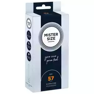 MISTER SIZE 57MM PURE FEEL CONDOMS PACKS OF 20 / 30 / 40 LATEX CONDOMS GAY STR8 - Picture 1 of 3