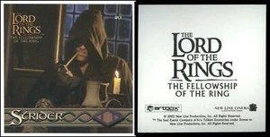 Strider #20 Lord Of The Rings : Fellowship Ring 2002 Artbox Action Flipz Sticker - Picture 1 of 1