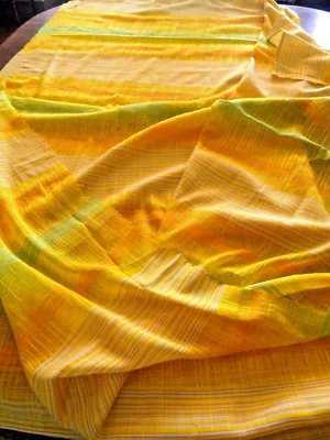 TISSUS EN  VOILE DE FIL DE COTON MULTICOLORE POUR RIDEAUX - 300 cm x 165 cm - Photo 1/4