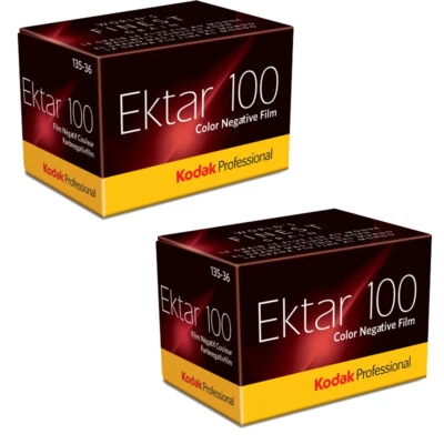 2 Rolls Kodak Ektar 100 36 Exposure 35mm Color Negative Print Film - Image 1 of 3