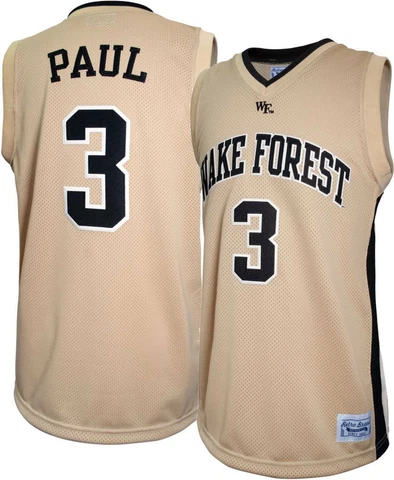 Wake Forest Demon Deacons Chris Paul #3 Retro Brand Gold NCAA Game Jersey Cover