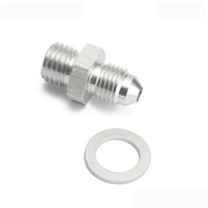 New M12x1.5mm Turbo Oil Feed Adapter Kit/1.5mm Hole To -4AN Fit Volvo TD04H/04HL - Picture 1 of 5